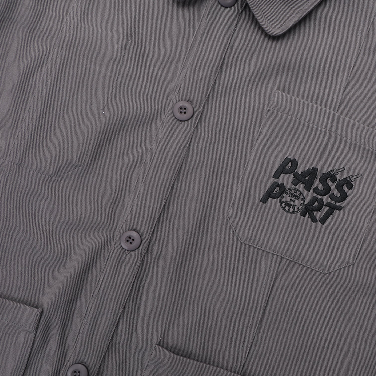 Pass~Port Shop Rules Painters Jacket - Grey