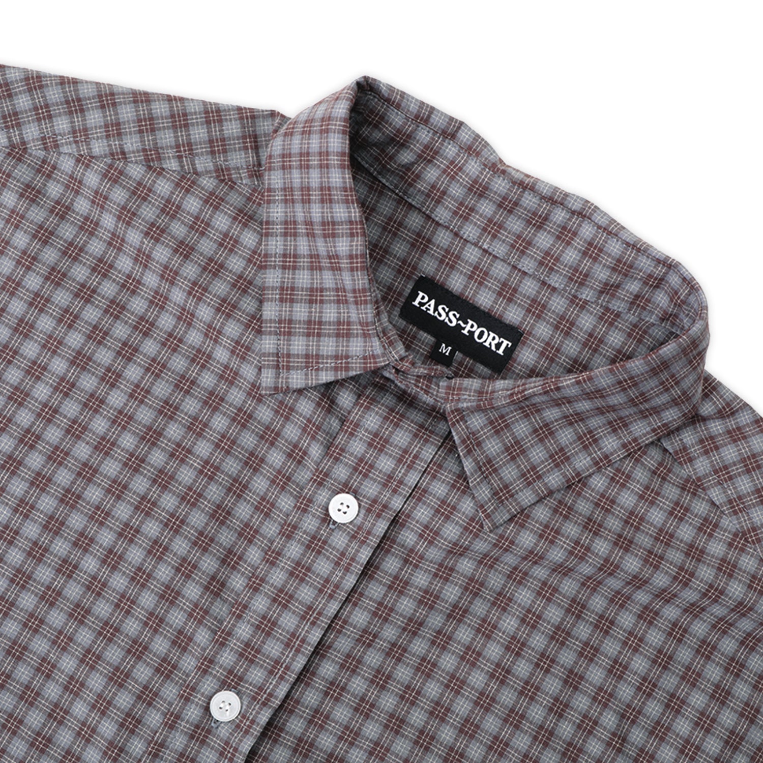 Pass~Port Workers Check Short Sleeve Shirt - Sangria