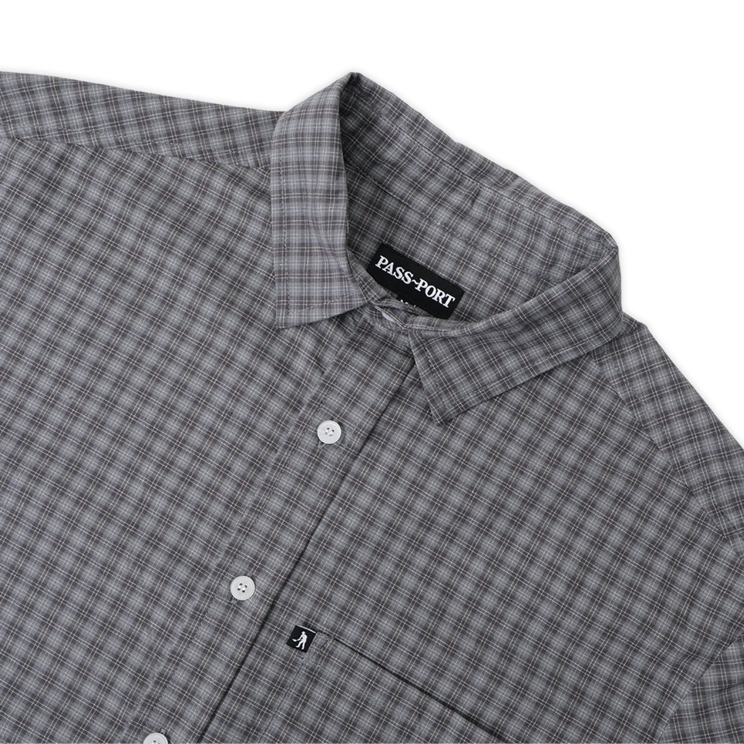 Pass~Port Workers Check Long Sleeve Shirt - Graphite