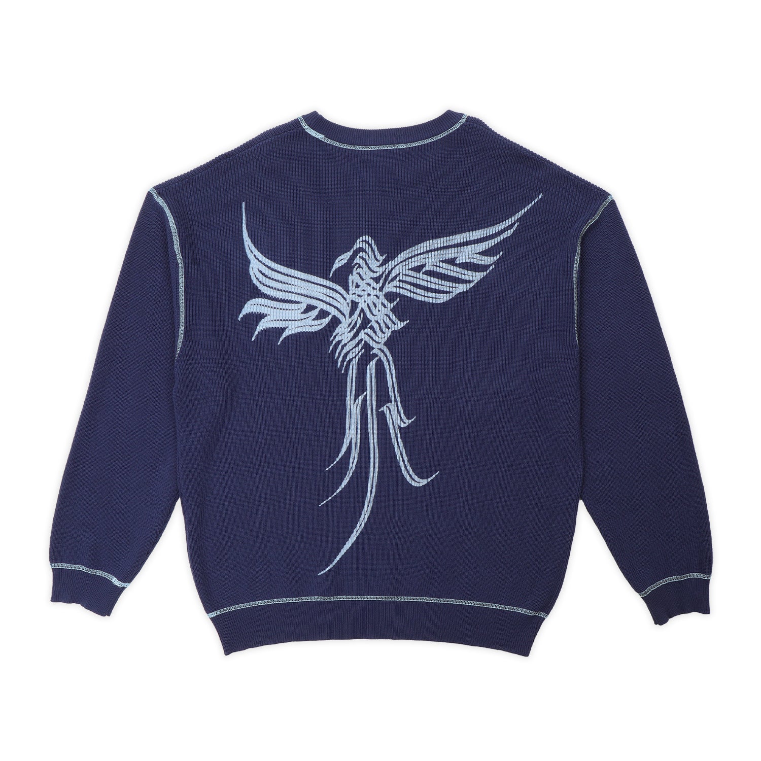 Pass~Port Calligraphy Knit Sweater - Navy