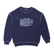 Pass~Port Calligraphy Knit Sweater - Navy