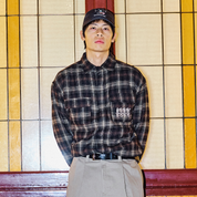 Pass~Port 4 Flowers Flannel Vineyard Shirt - Black