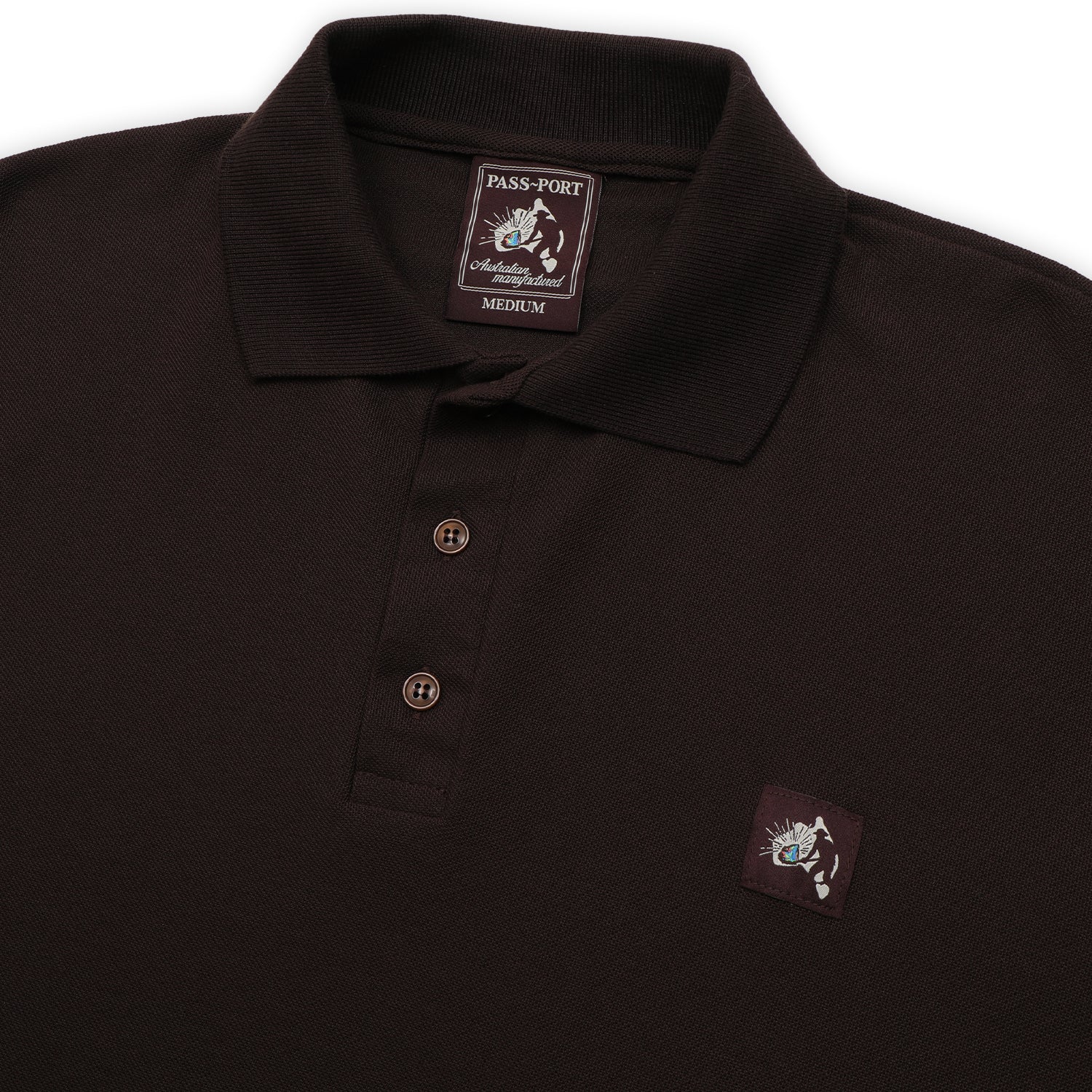 Pass~Port Australian Manufactured Polo Shirt - Brown