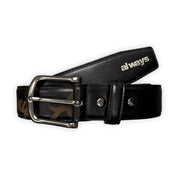 Always Do What You Should Do Lazerprint Cowhide Belt - Black / Green