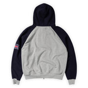 Always Do What You Should Do Jersey Raglan Zip Up Hoodie - Heather Grey