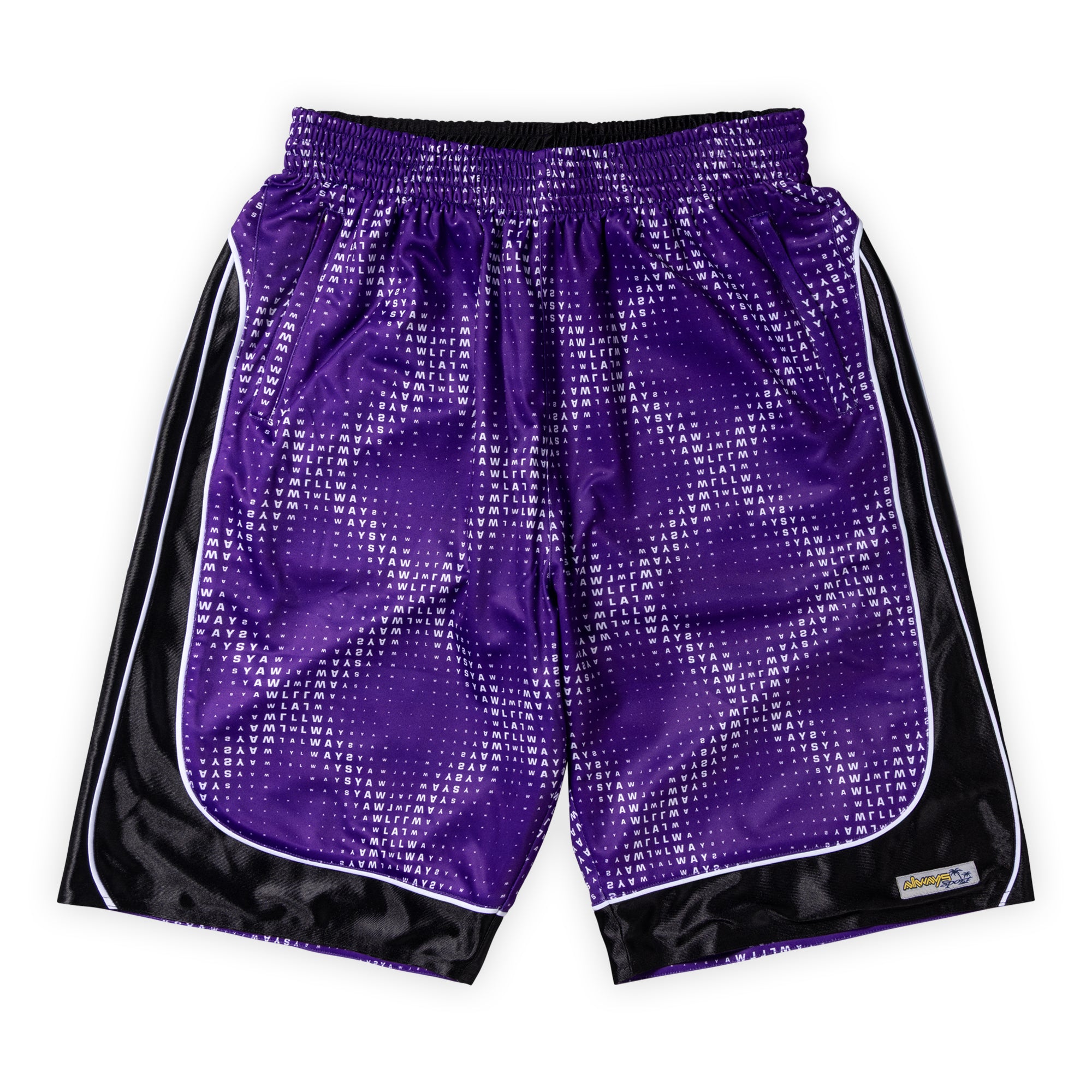 Always Do What You Should Do Reversible Cross Plaid Shorts - Purple / Black