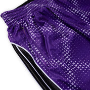 Always Do What You Should Do Reversible Cross Plaid Shorts - Purple / Black