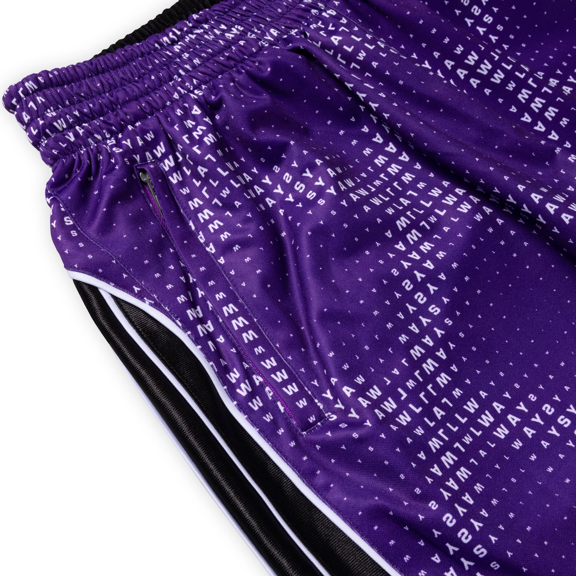 Always Do What You Should Do Reversible Cross Plaid Shorts - Purple / Black