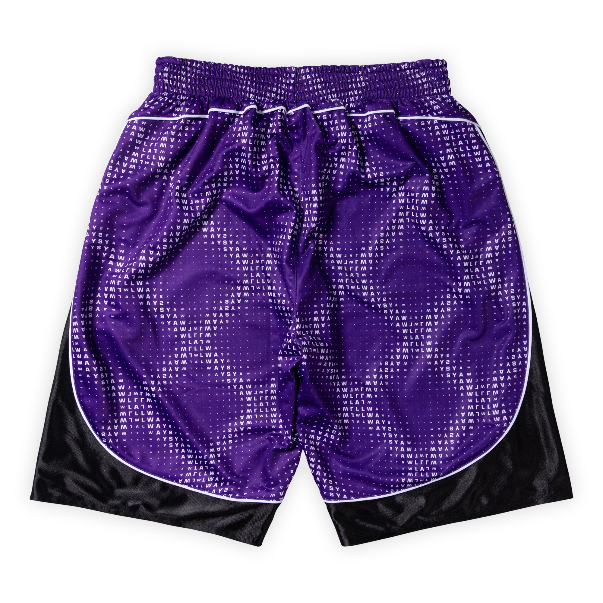 Always Do What You Should Do Reversible Cross Plaid Shorts - Purple / Black