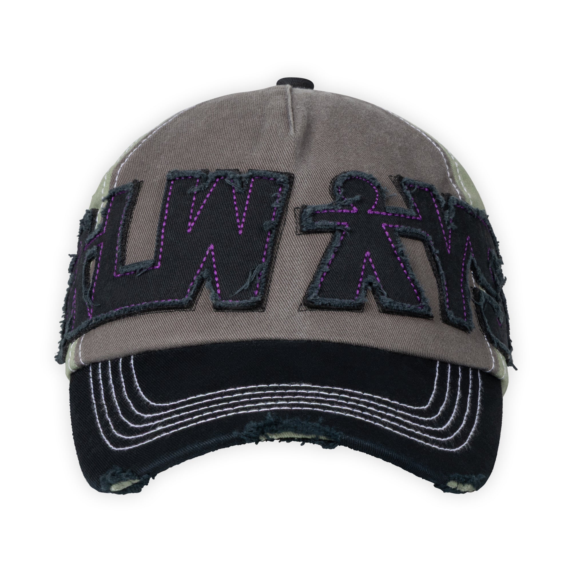 Always Do What You Should Do 5 Panel Human Logo Cap - Sage / Grey / Black