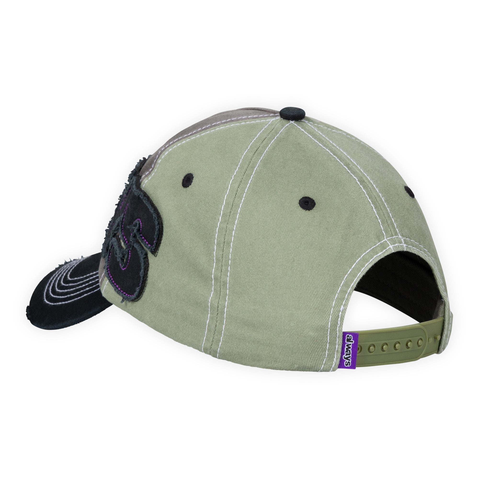 Always Do What You Should Do 5 Panel Human Logo Cap - Sage / Grey / Black
