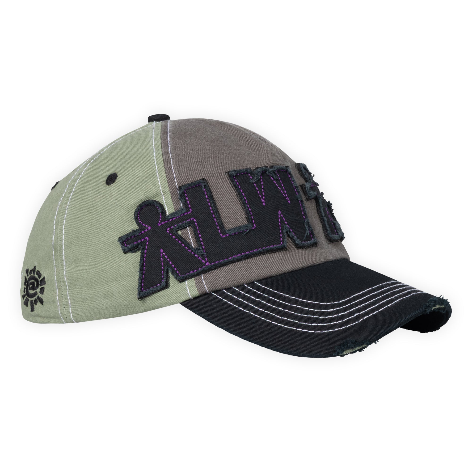 Always Do What You Should Do 5 Panel Human Logo Cap - Sage / Grey / Black