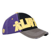 Always Do What You Should Do 5 Panel Human Logo Cap - Purple / Black / Yellow