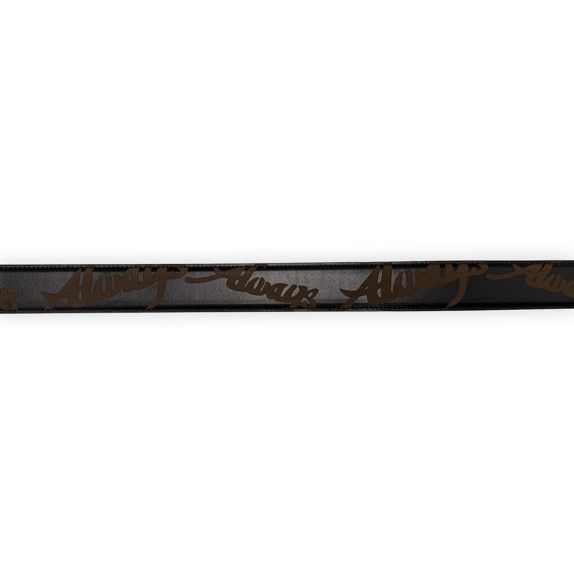 Always Do What You Should Do Lazerprint Cowhide Belt - Black / Green