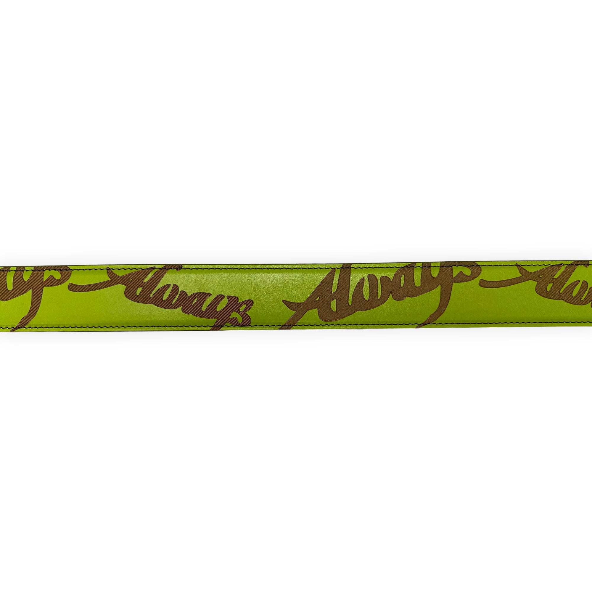 Always Do What You Should Do Lazerprint Cowhide Belt - Green / Purple