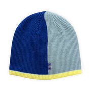 Always Do What You Should Do Stripe Beanie - Blue / Yellow