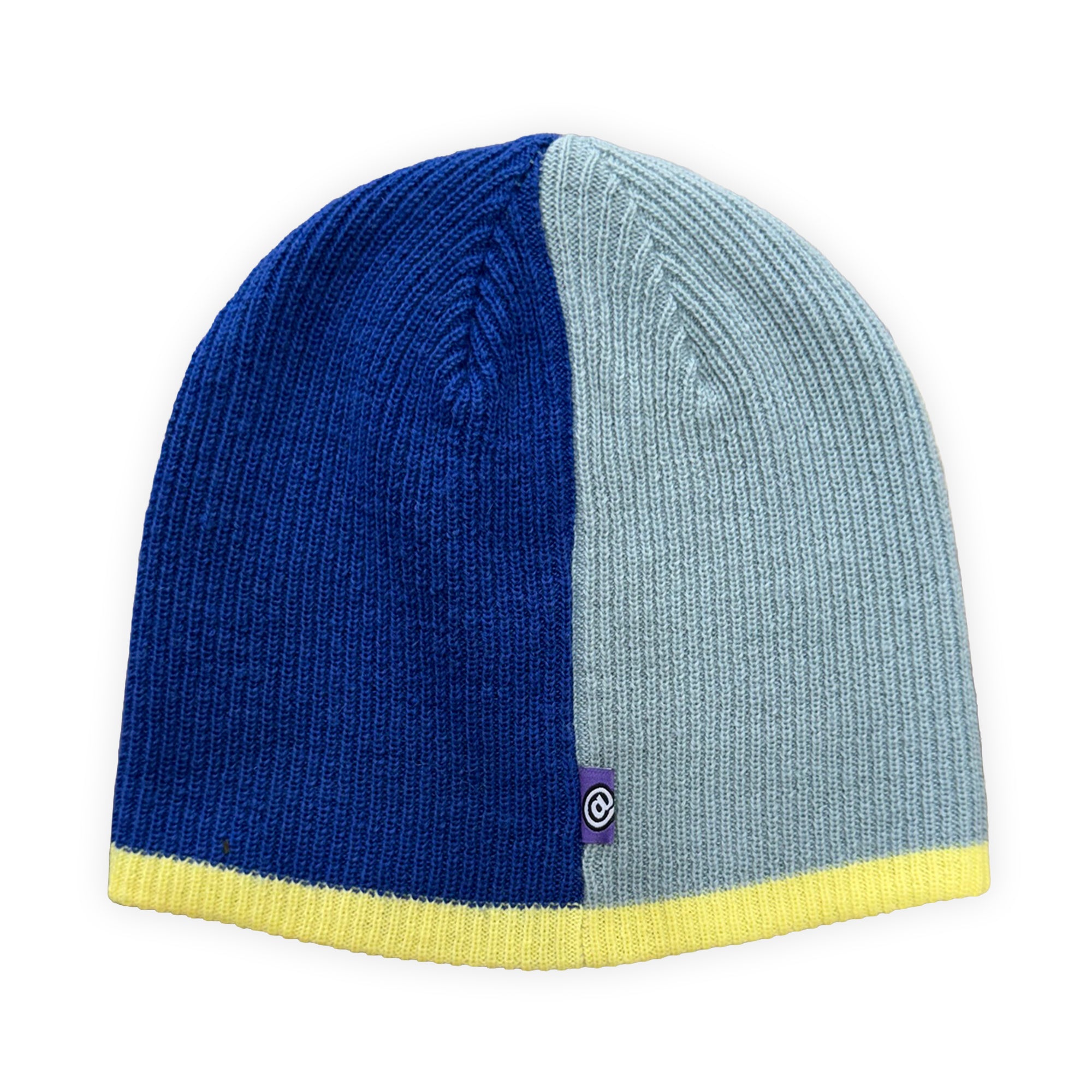 Always Do What You Should Do Stripe Beanie - Blue / Yellow