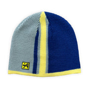 Always Do What You Should Do Stripe Beanie - Blue / Yellow
