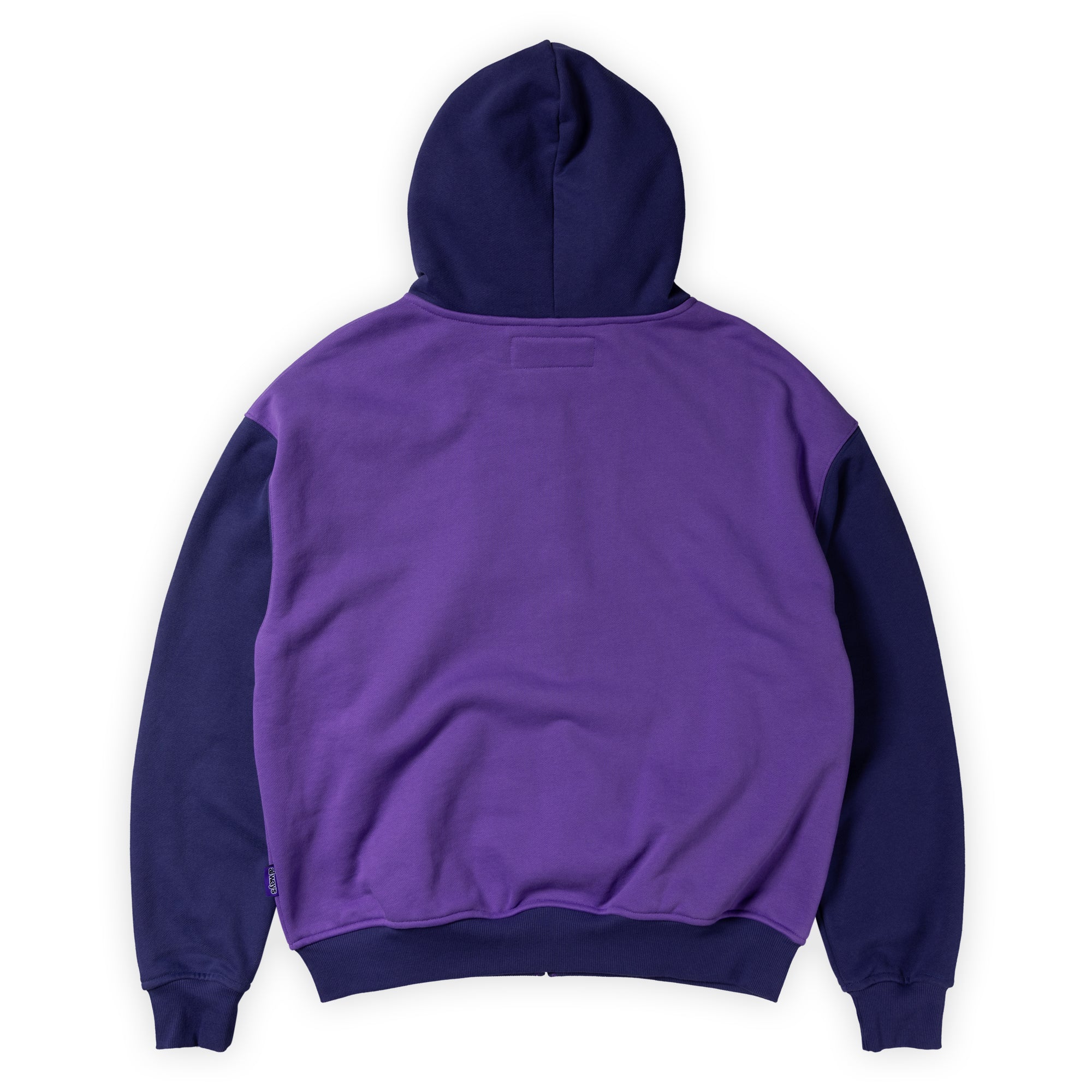 Always Do What You Should Do Human Applique Zip Up Hoodie - Purple