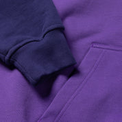 Always Do What You Should Do Human Applique Zip Up Hoodie - Purple