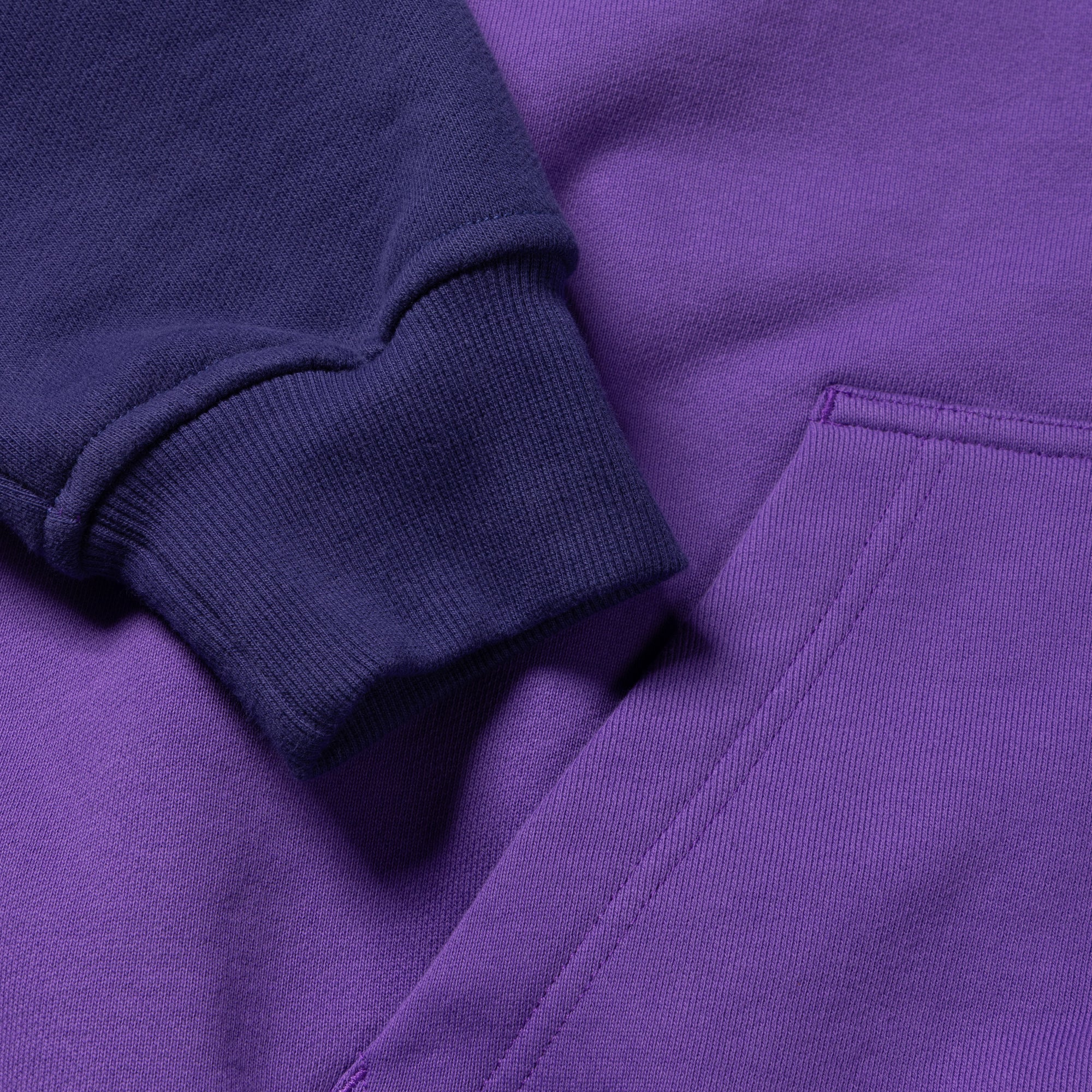 Always Do What You Should Do Human Applique Zip Up Hoodie - Purple