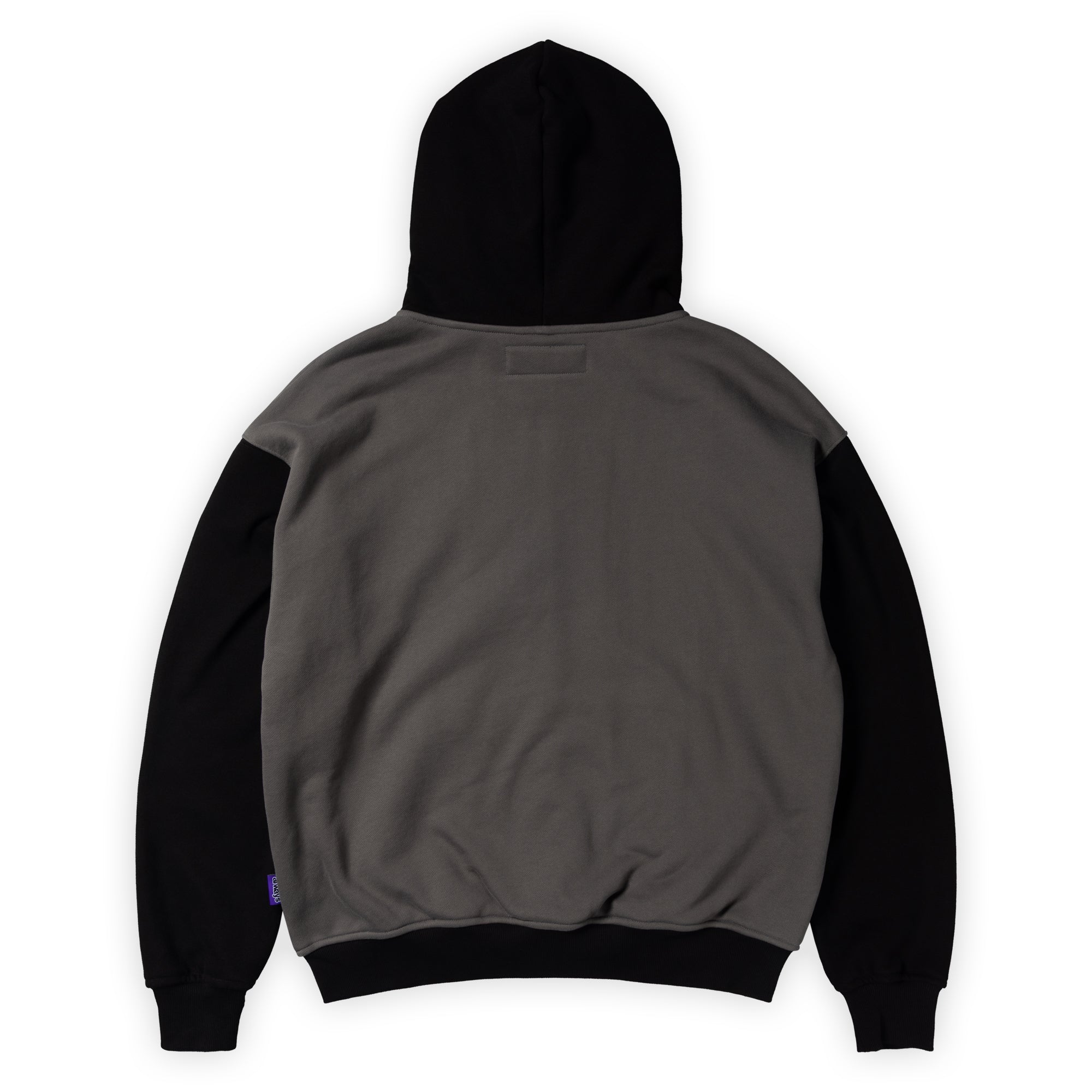 Always Do What You Should Do Human Applique Zip Up Hoodie - Black