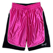 Always Do What You Should Do Reversible Court Shorts - Black / Fuchsia