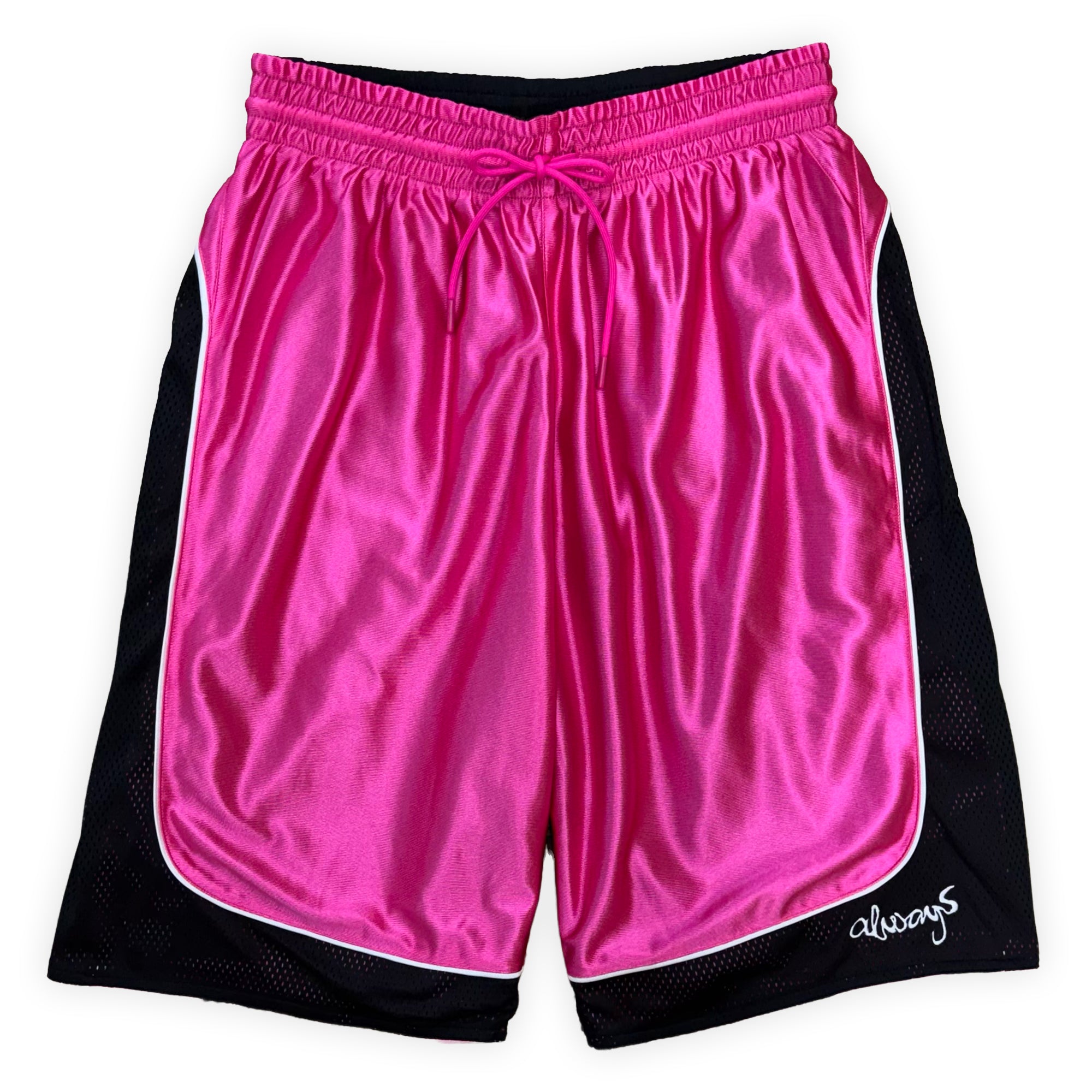 Always Do What You Should Do Reversible Court Shorts - Black / Fuchsia