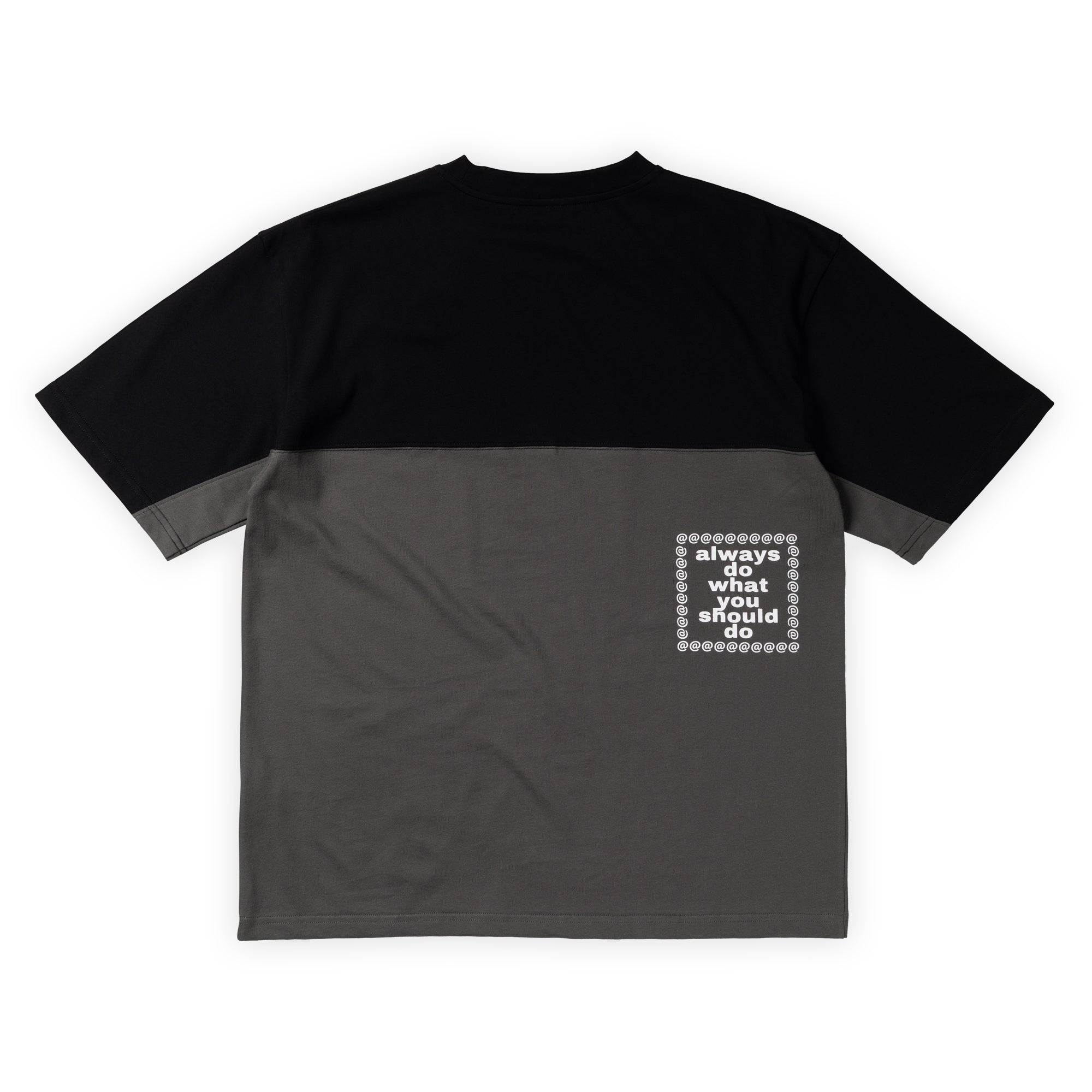 Always Do What You Should Do Waza Panelled Shirt - Grey / Black