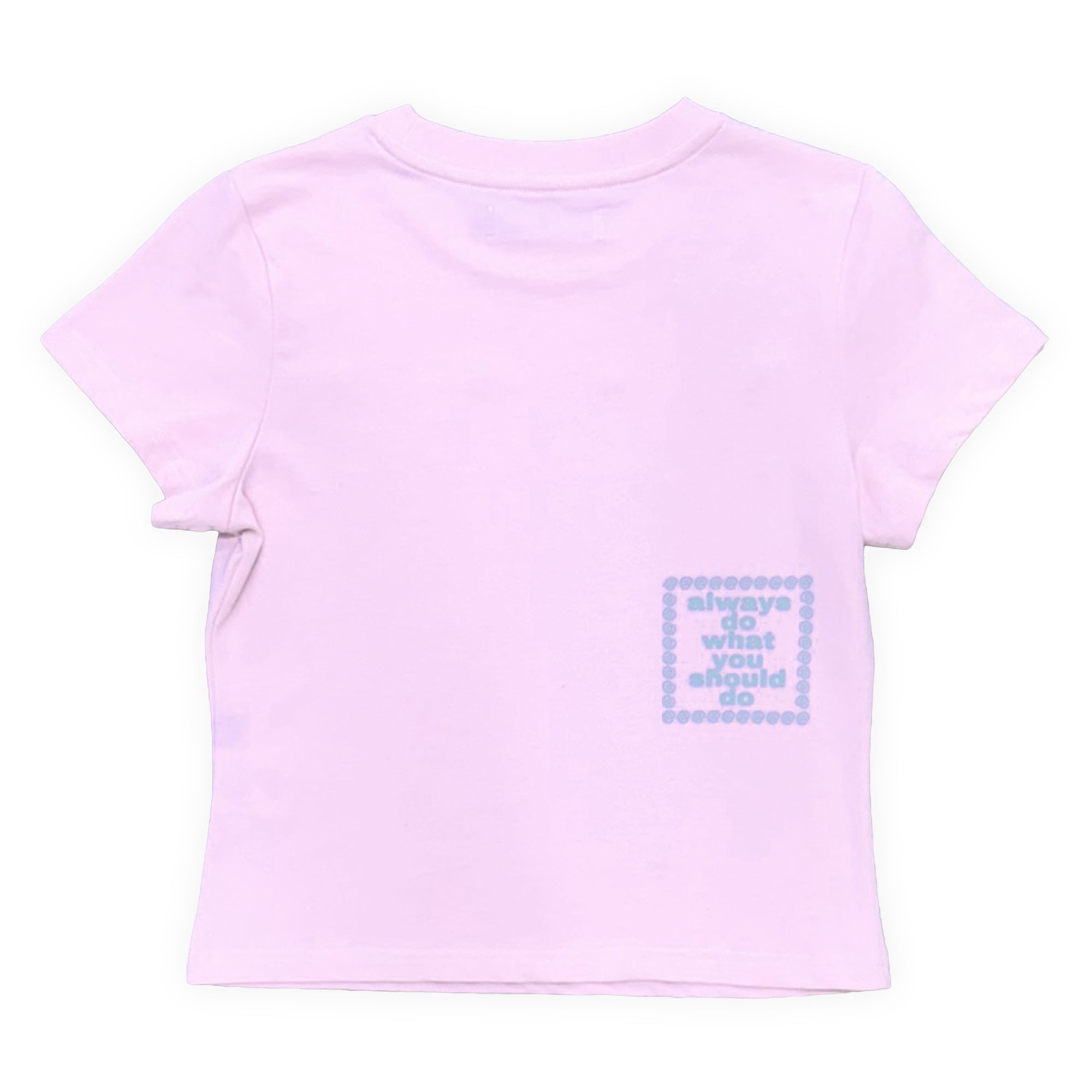 値下げalways do what you should do baby tee Always Do What You Should Do He@rt Baby Tee - Baby Pink / Silver