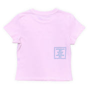 Always Do What You Should Do He@rt Baby Tee - Baby Pink / Silver