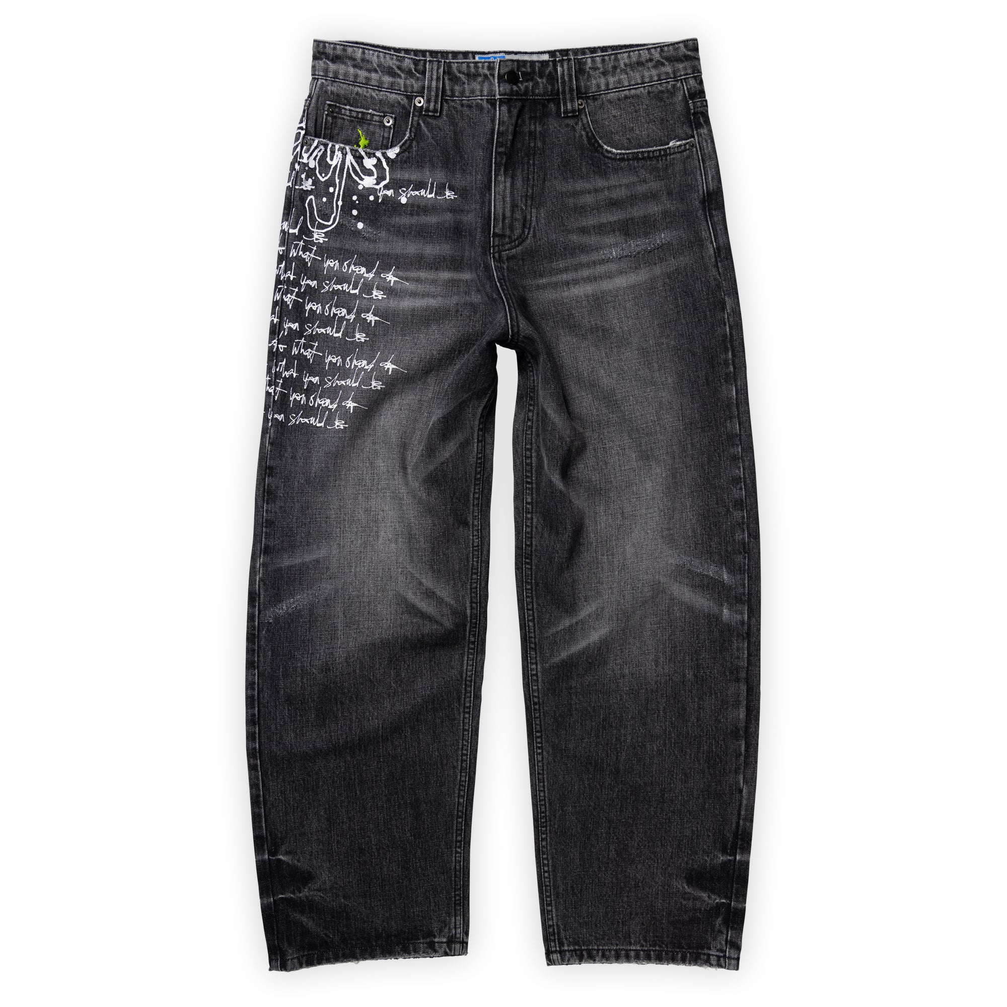 Always Do What You Should Do Waza Jeans - Washed Black