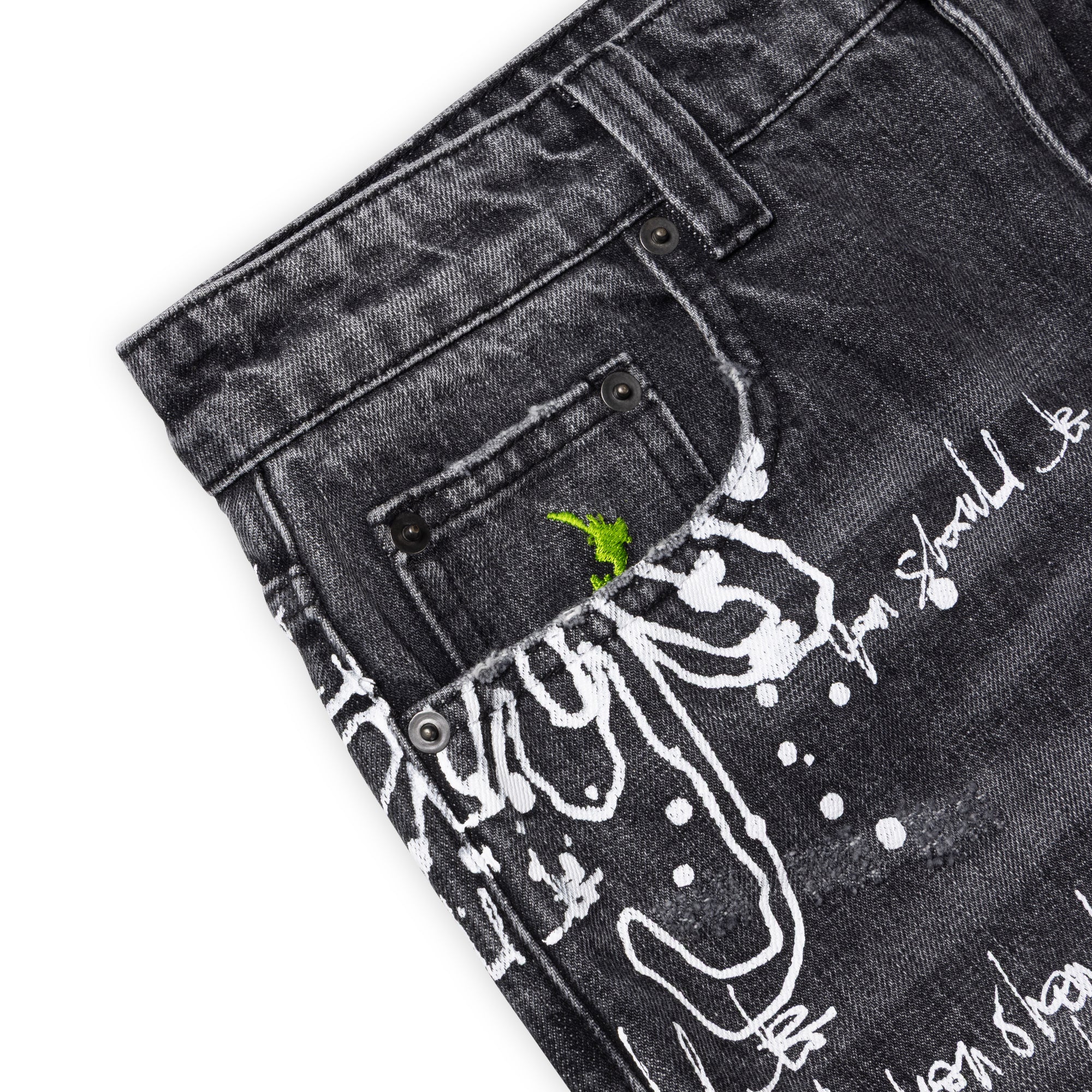 Always Do What You Should Do Waza Jeans - Washed Black