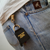 Pass~Port Australian Manufactured Leather Key Fob - Black
