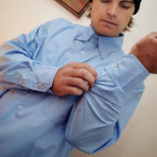 Pass~Port Australian Manufactured Oxford Shirt - Blue