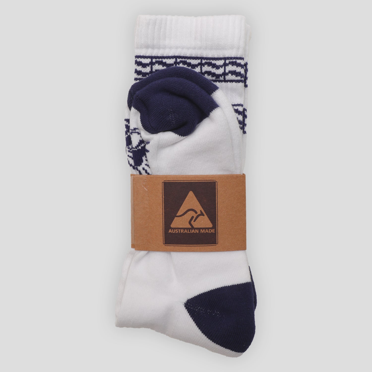 Pass~Port Australian Manufactured Socks - White / Navy