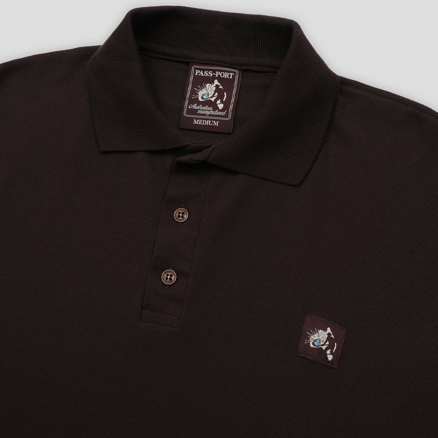 Pass~Port Australian Manufactured Polo Shirt - Brown
