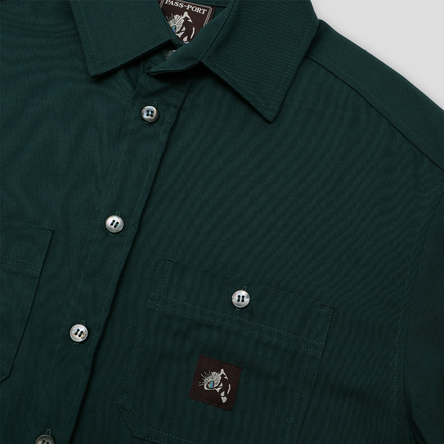 Pass~Port Australian Manufactured Short Sleeve Work Shirt - Jade Green