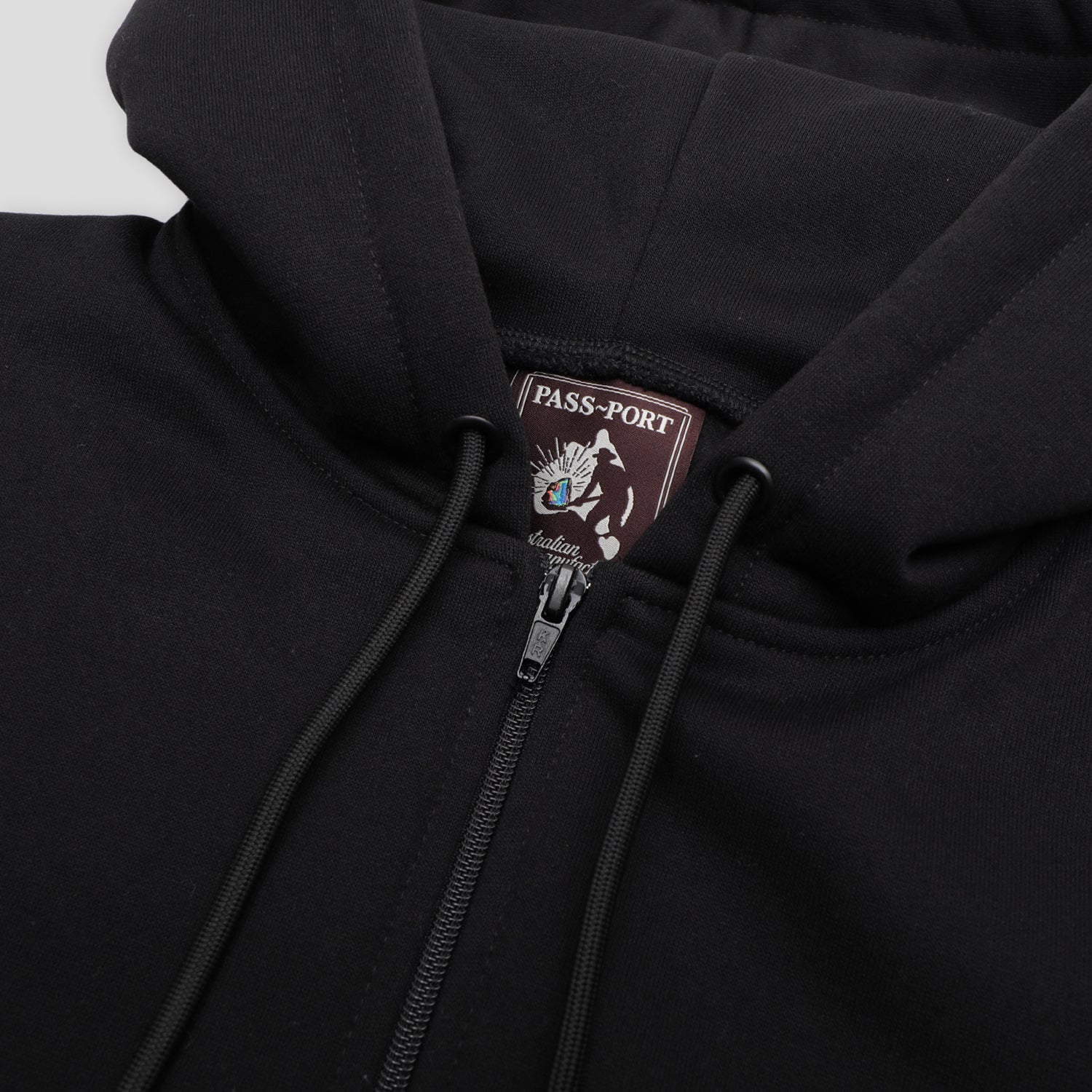 Pass~Port Australian Manufactured Zip Hood - Black