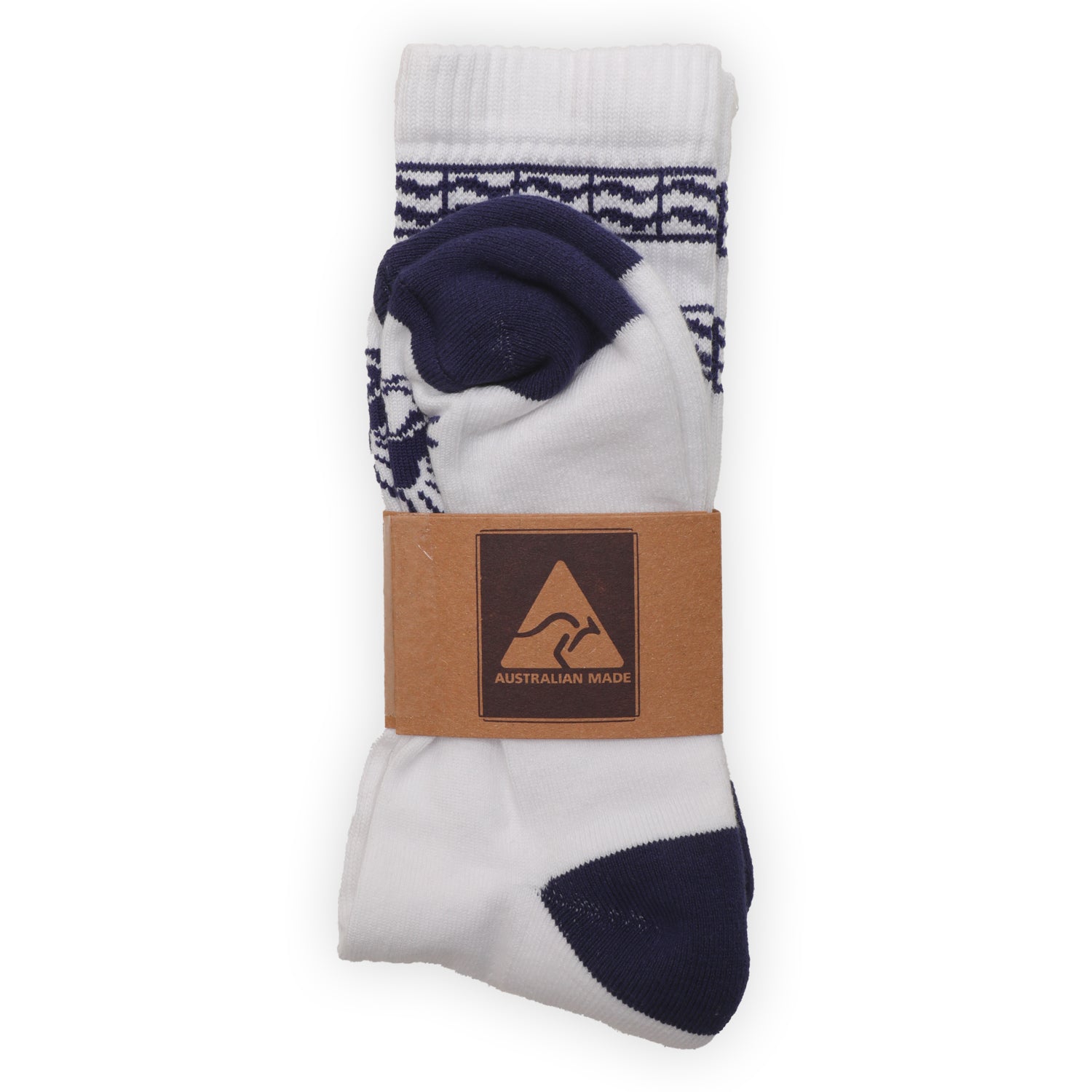Pass~Port Australian Manufactured Socks - White / Navy