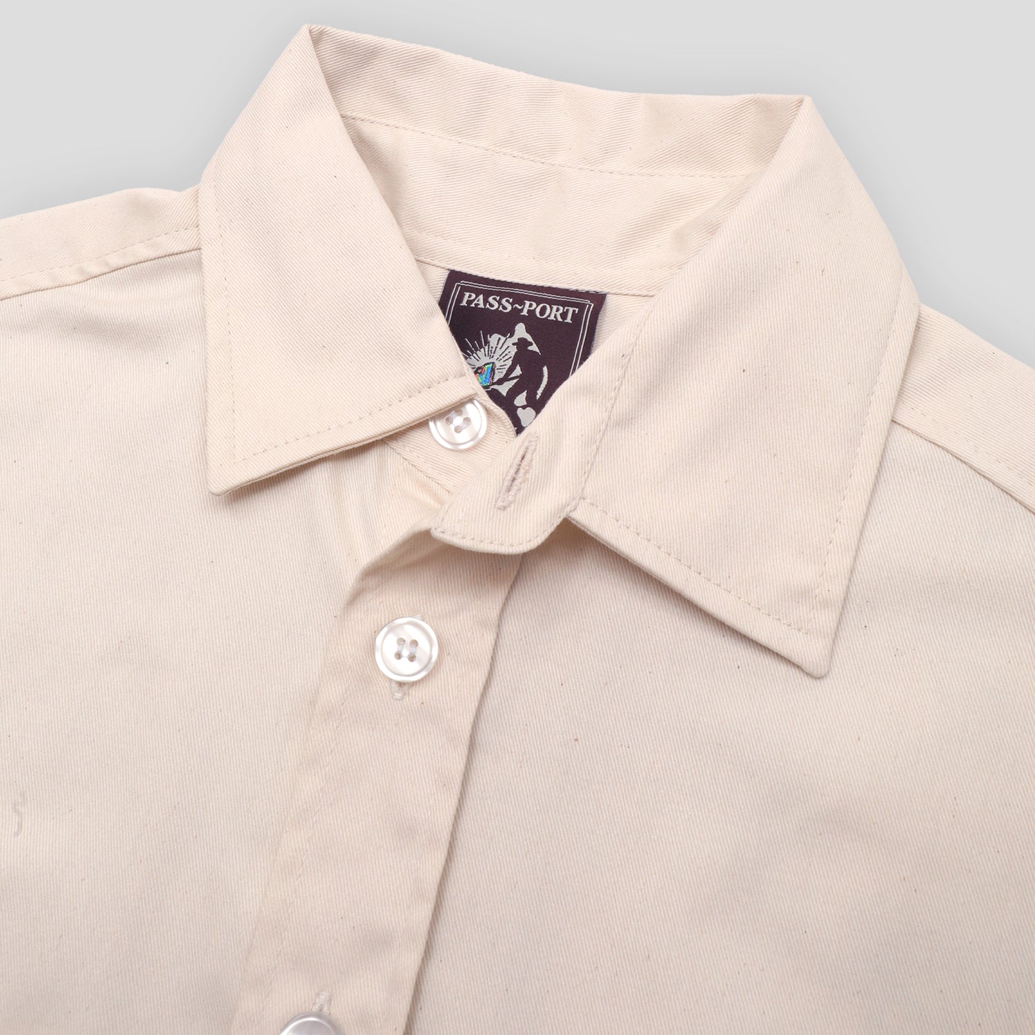 Pass~Port Australian Manufactured Short Sleeve Work Shirt - Natural