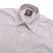 Pass~Port Australian Manufactured Oxford Shirt - Russet Brown Stripe