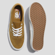 Vans Skate Authentic Shoe - Leather Golden Brown / White