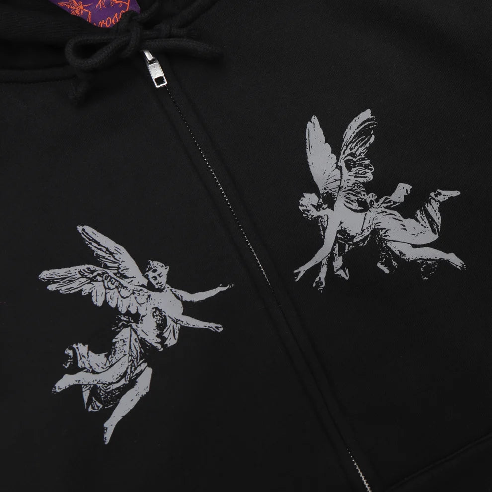 Aerosol Angel Zip Hoodie - Black