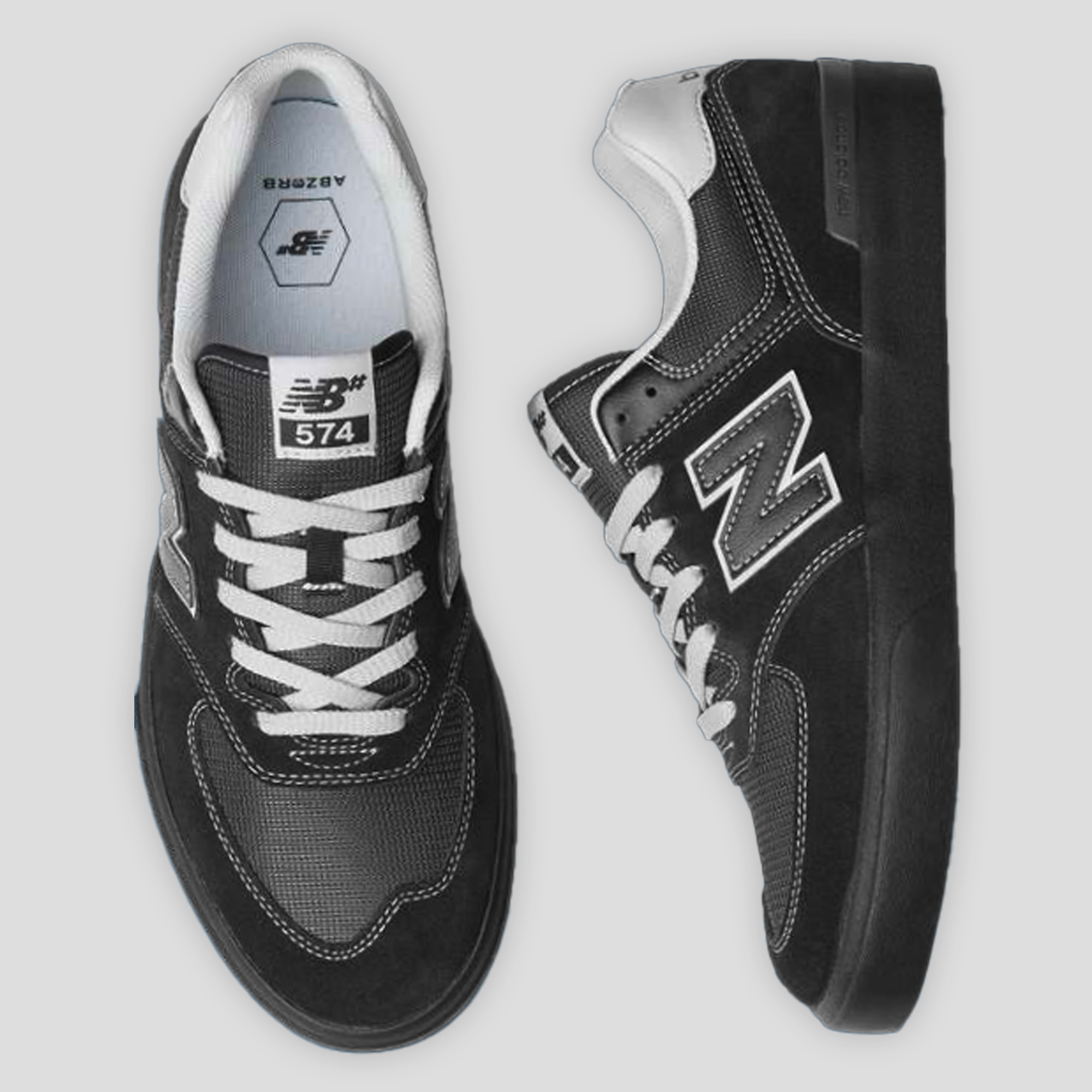 New Balance Numeric 574 Vulc - Black / Black