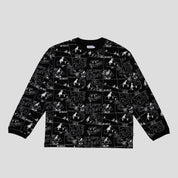 Hoddle Quiet Joe Long-Sleeve Tee - Black / White