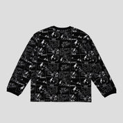 Hoddle Quiet Joe Long-Sleeve Tee - Black / White