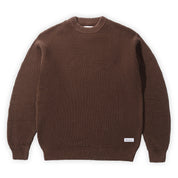 Butter Goods Distressed Waffle Knit Sweater - Washed Bark