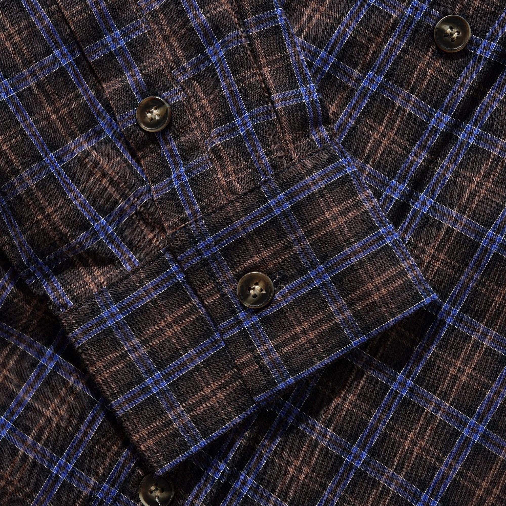 Butter Goods Plaid Shirt - Brown / Cobalt