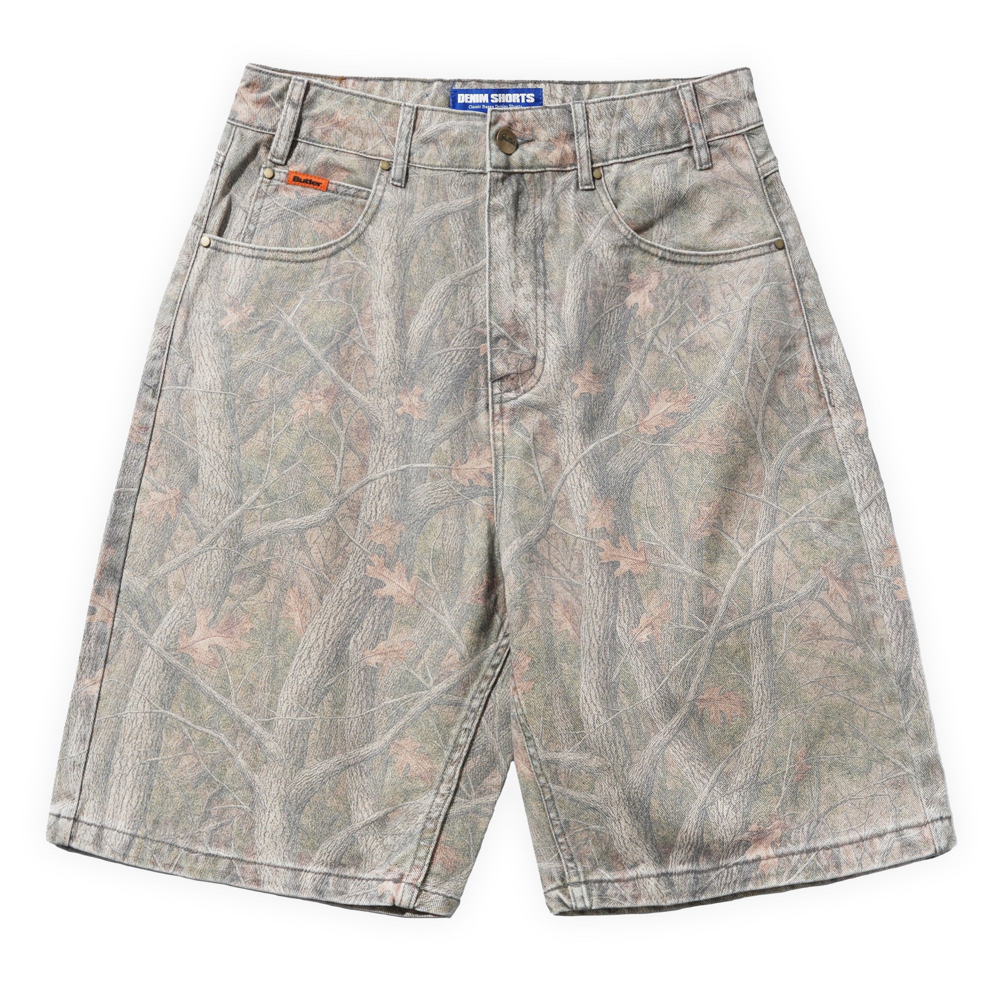 Butter Goods Baggy Denim Shorts - Forest Camo